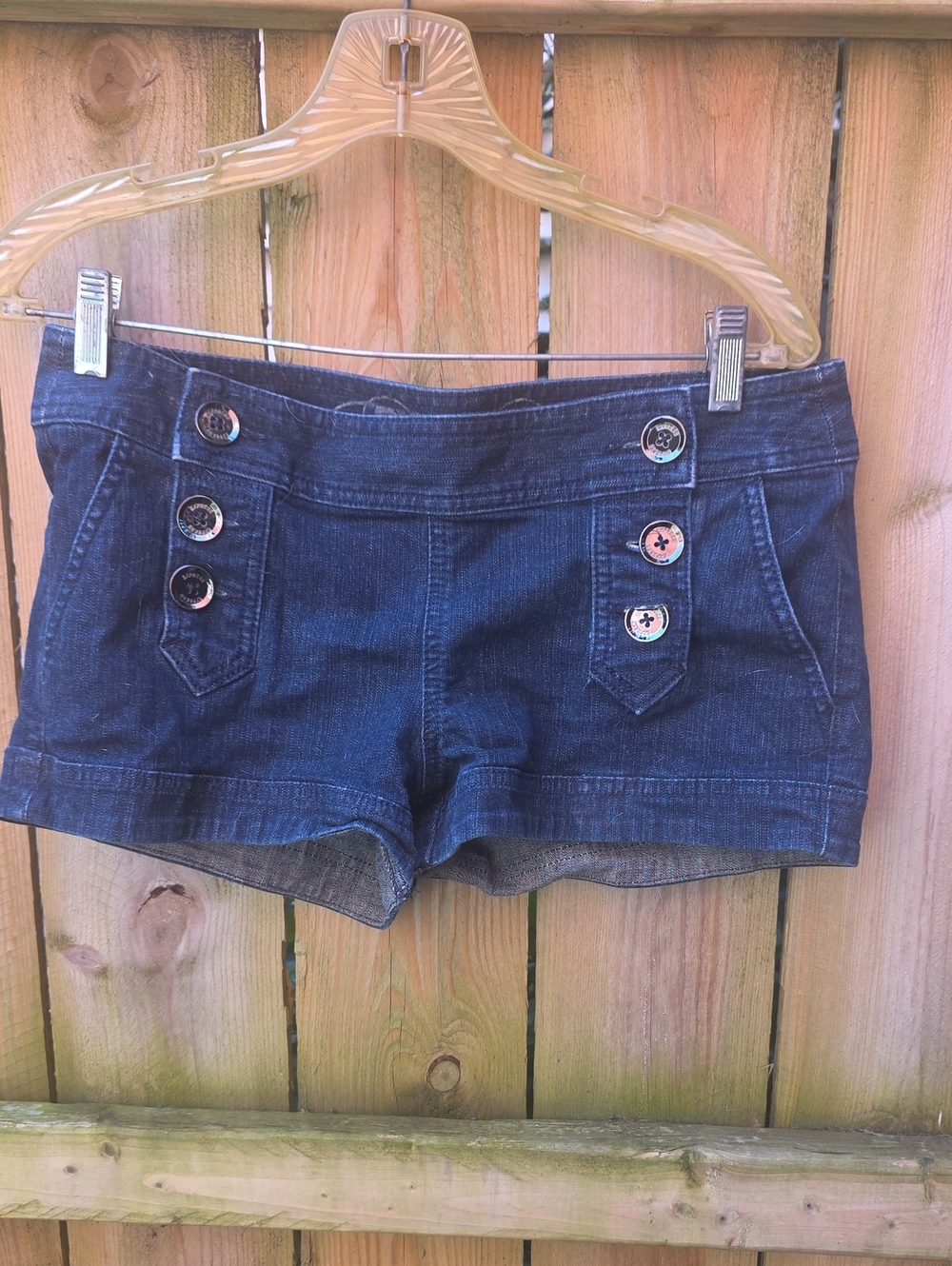 Dark Blue Denim Sailor-Style Women's Shorts